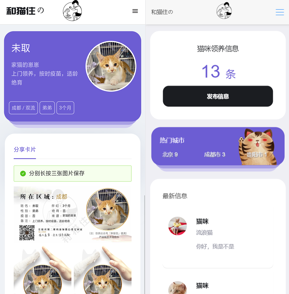 最新流浪猫流浪狗H5完整运营源码下载/可封装APP