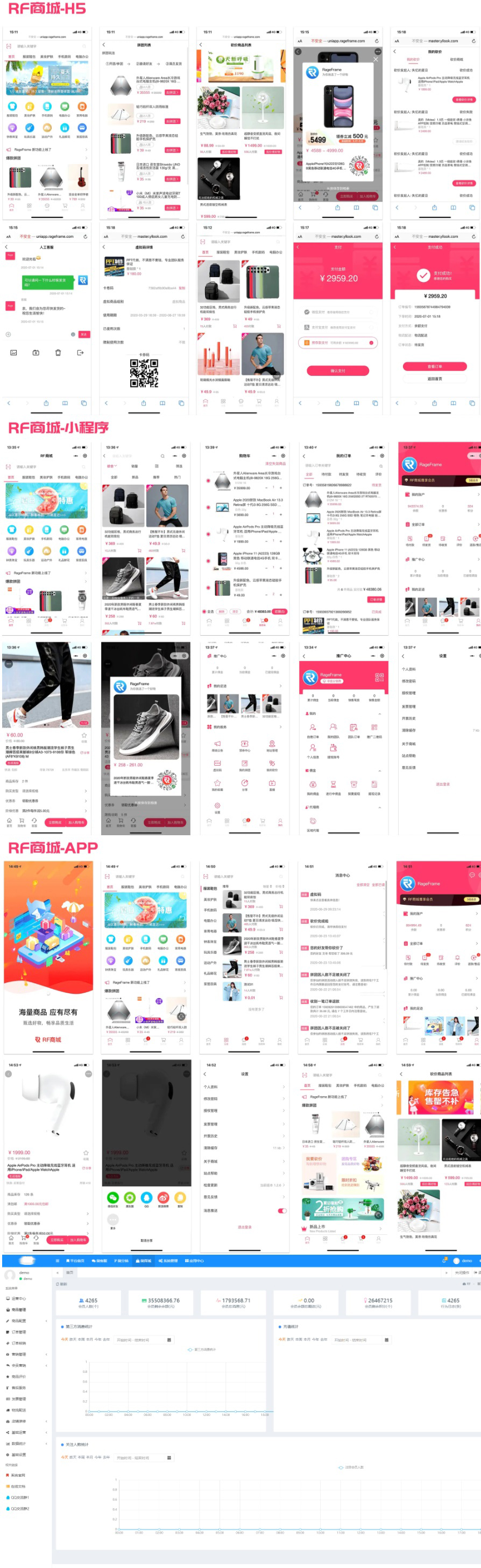 完整前后端全开源微商城电商购物系统源码前端基于 uni-app,一端发布多端通用