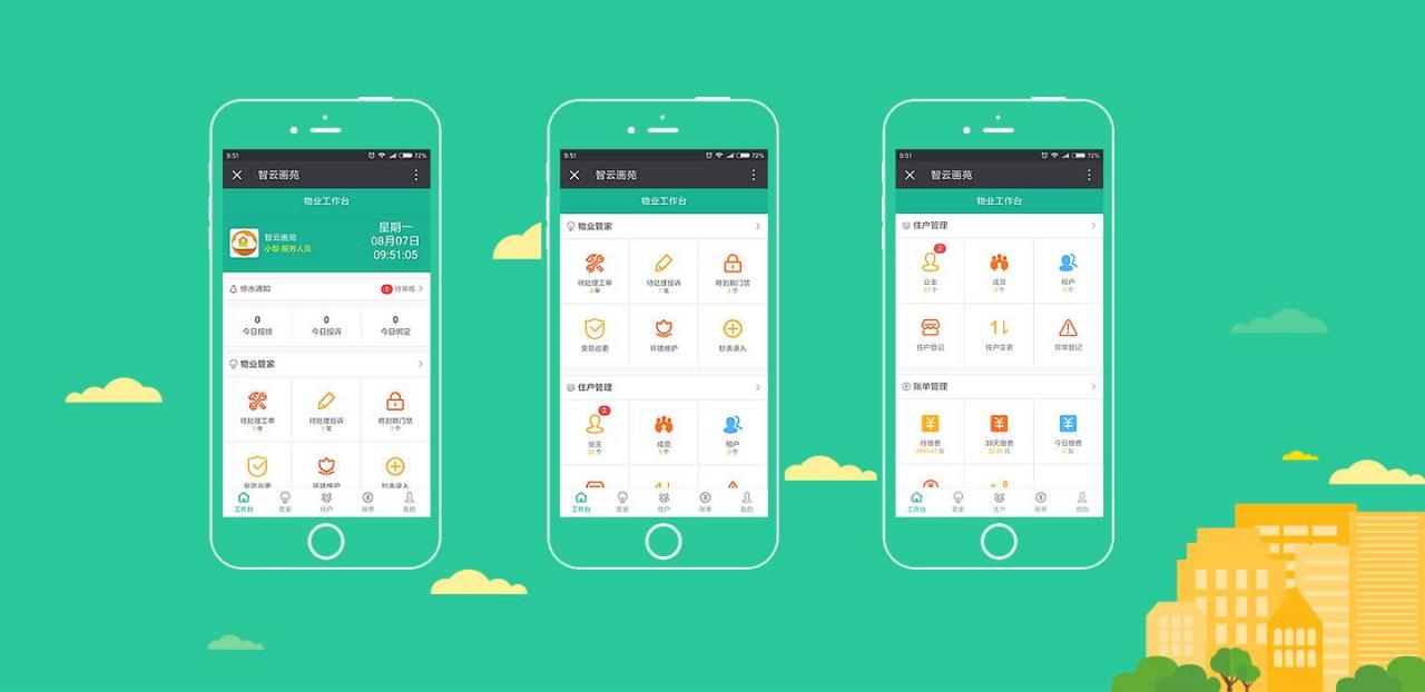 智云物业4.20+前端,物业小程序源码+前端+公众号