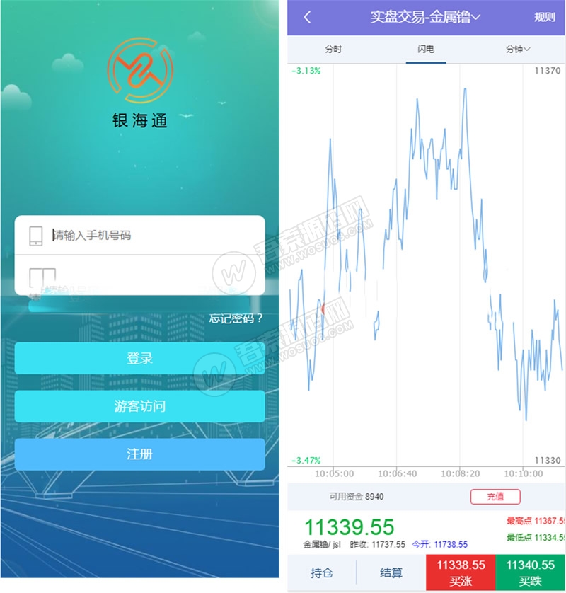 银海国际虚拟实体交易盘完整PHP源码原油,币,稀有金属等等交易所源码