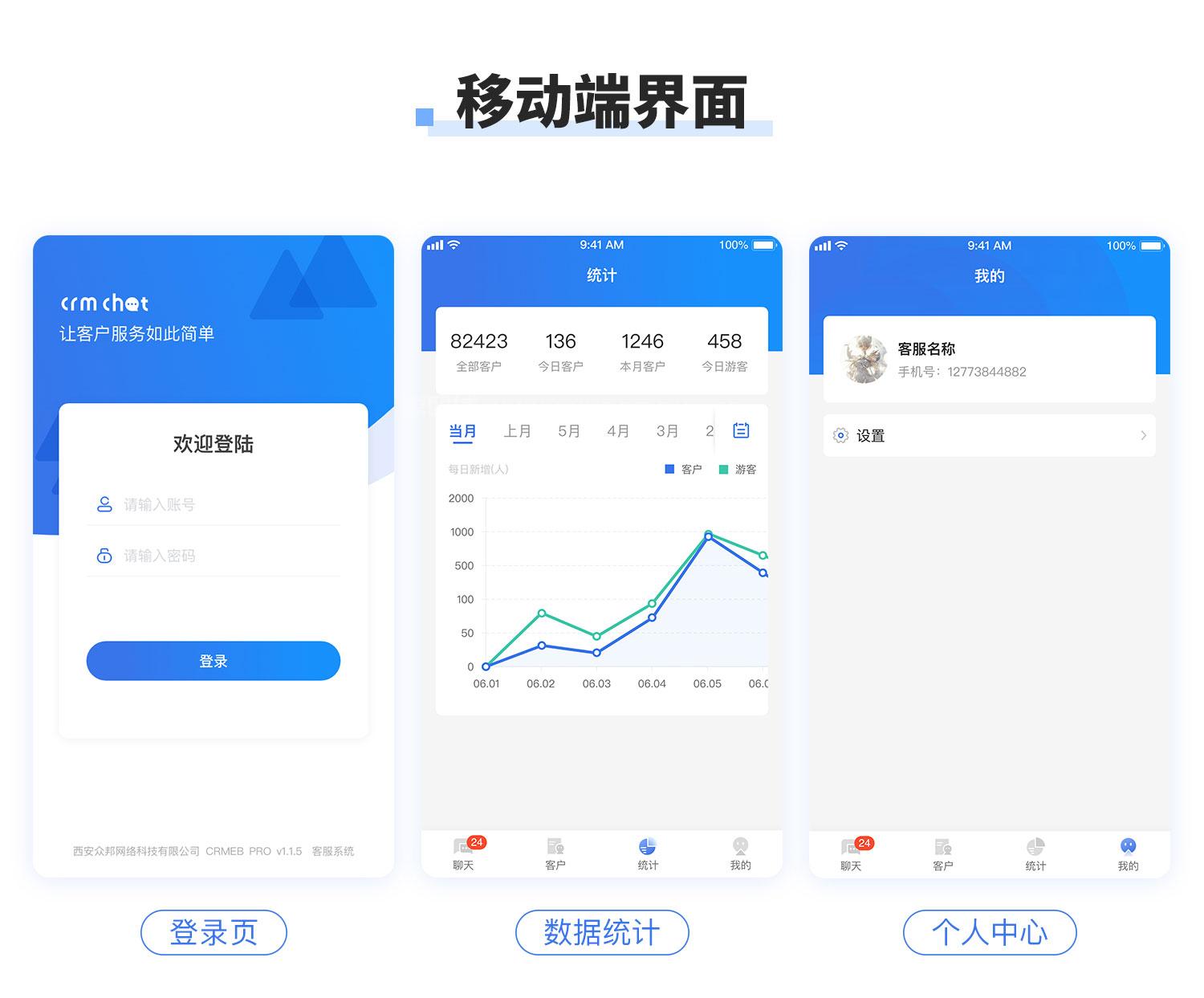 CRM Chat客服系统源码