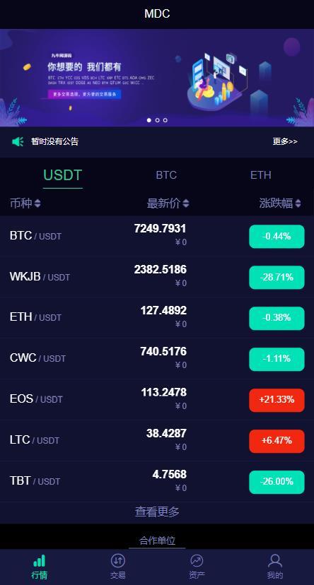 数zi币交易所数zi资产交易平台区块链交易所币币交易代币开发带走势K线挂买挂卖