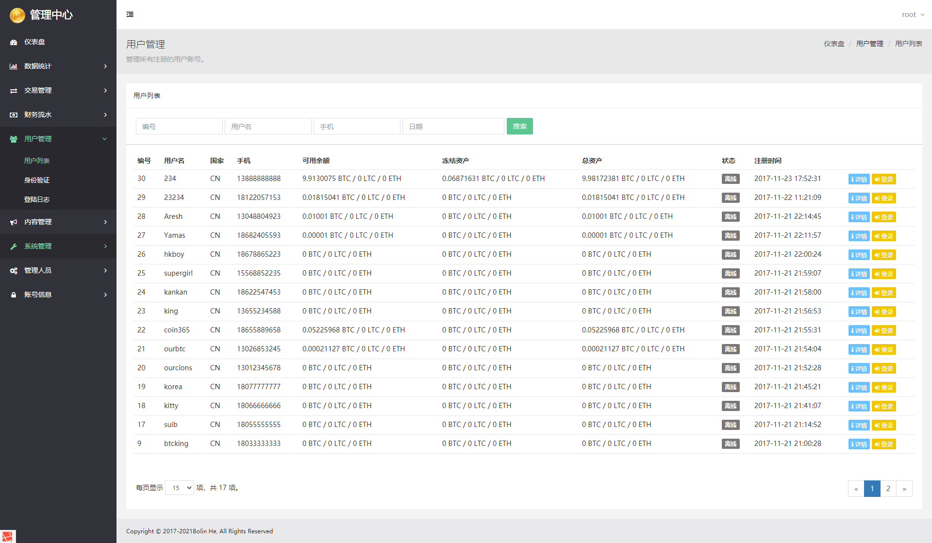 虚拟币交易场外交易点对点OTC交易系统虚拟币场外交易平台（中英繁版）