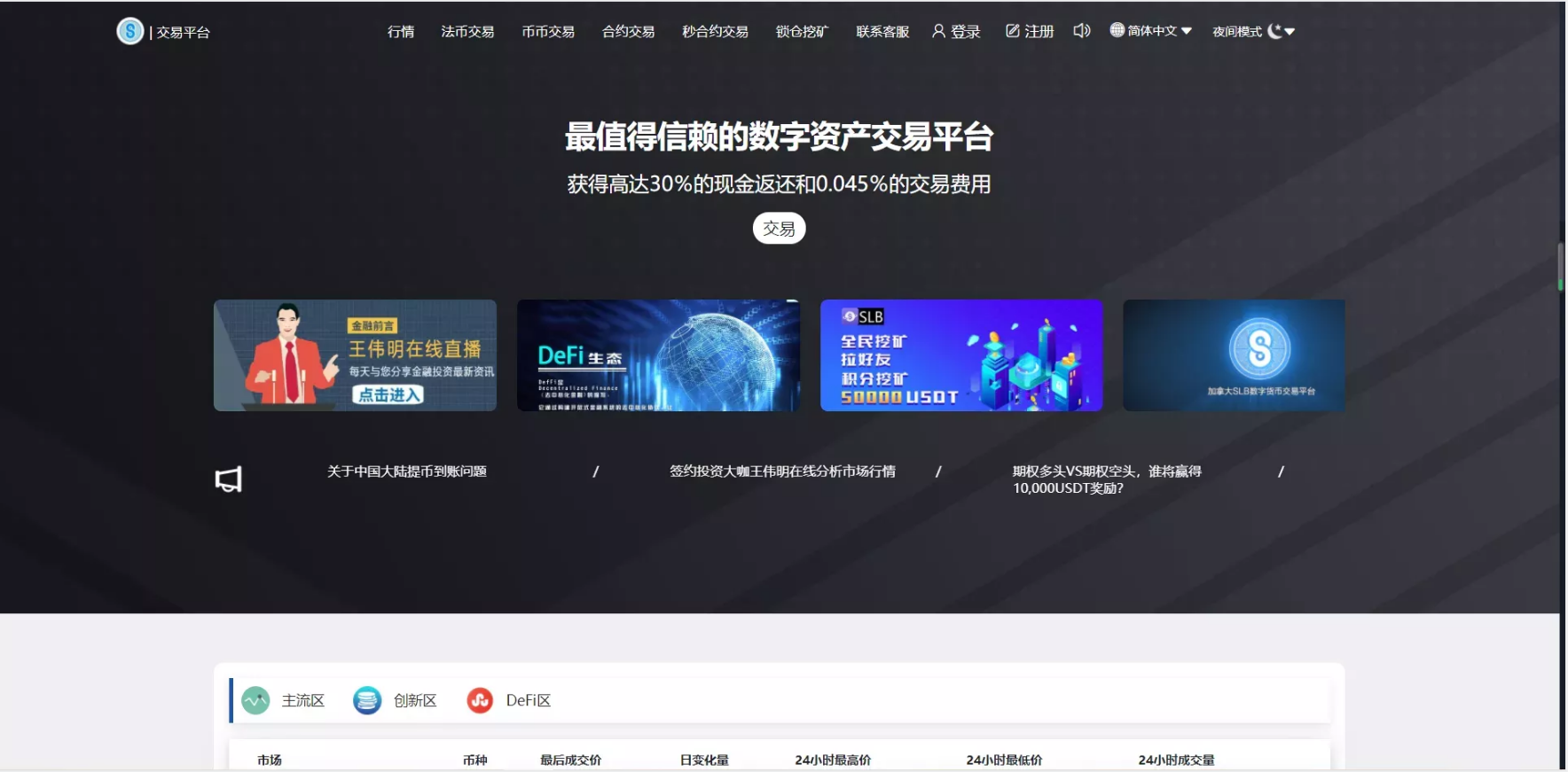 币币交易所区块链交易秒合约交易杠杆C2C火币IEO打新交易所源码