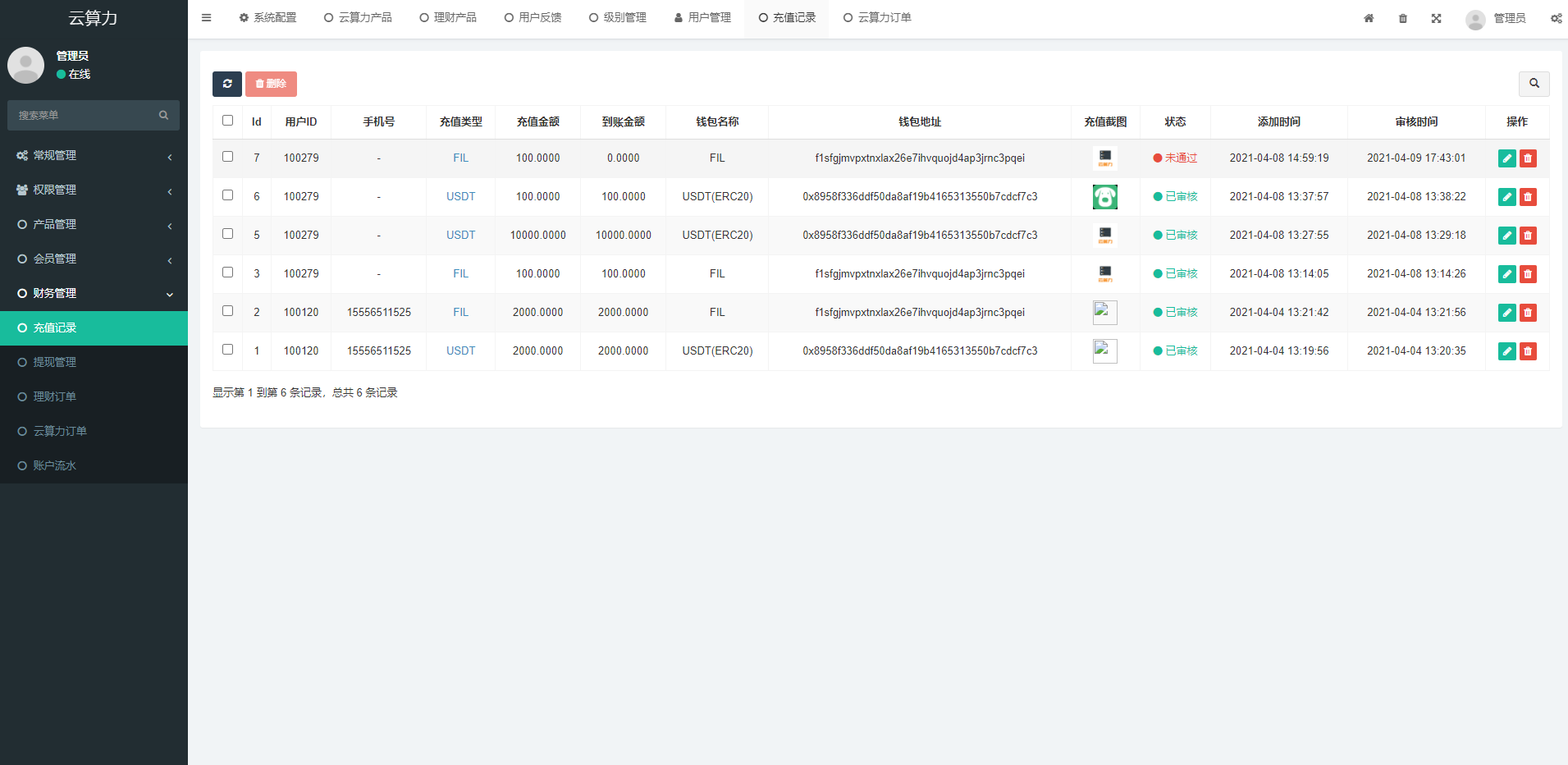 区块链云算力矿机挖矿系统｜ipfs挖矿矿机｜BTC ETH FIL