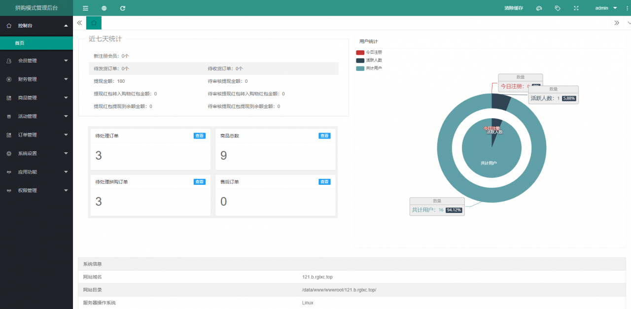 拼团拼购h5单商户商城系统源码拼团商城推荐奖励拼中红包