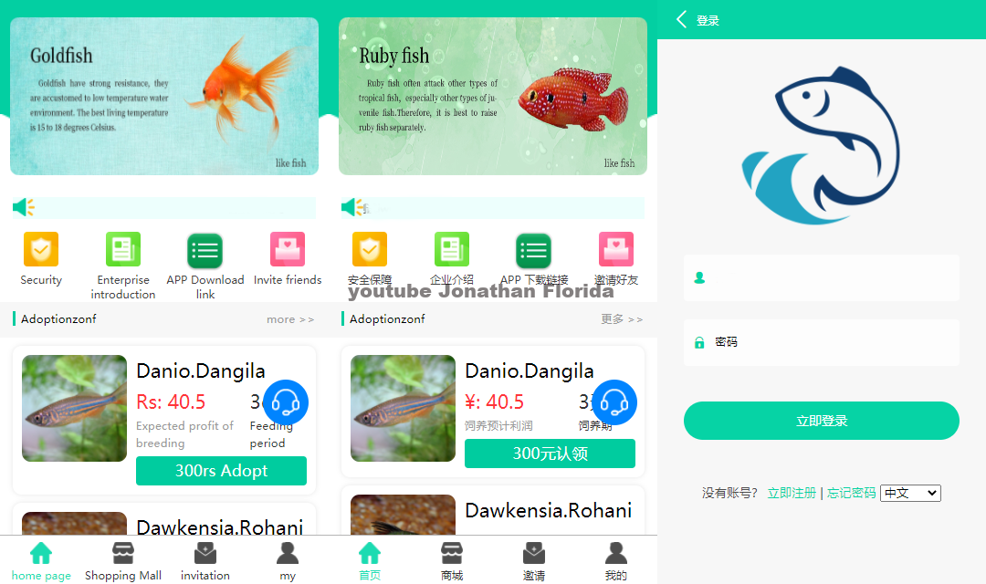 养鱼金融投资理财源码 支持商城 抽奖 投资收益余额宝等! 双语言支持中英文