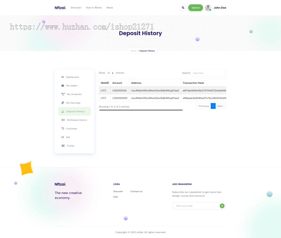 NFT交易市场艺术品交易商城NFTZaiCMS系统采用加密币交易