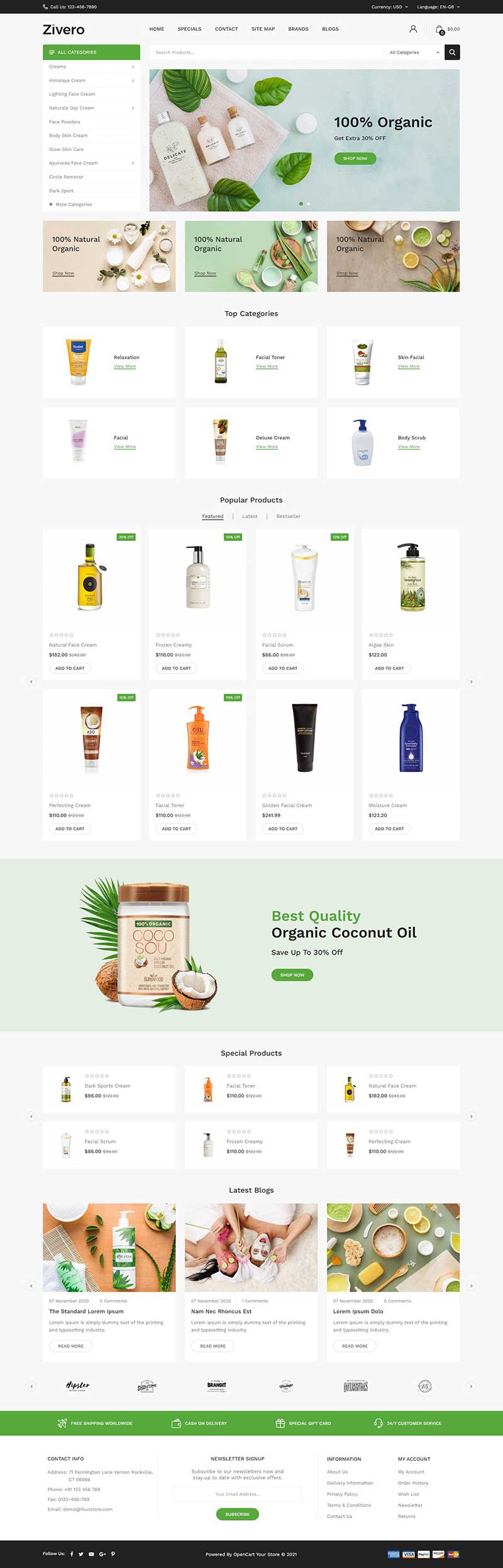 小清新设计html沐浴露洗护用品商城网页模板简约高级网上商店展示销售