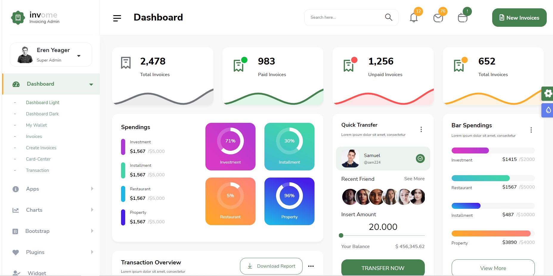 网络电商销售统计管理平台ui框架分析模板