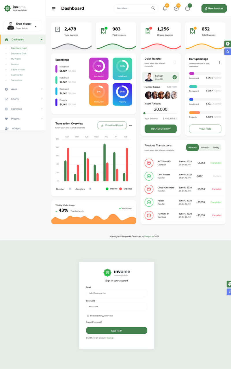 网络电商销售统计管理平台ui框架分析模板