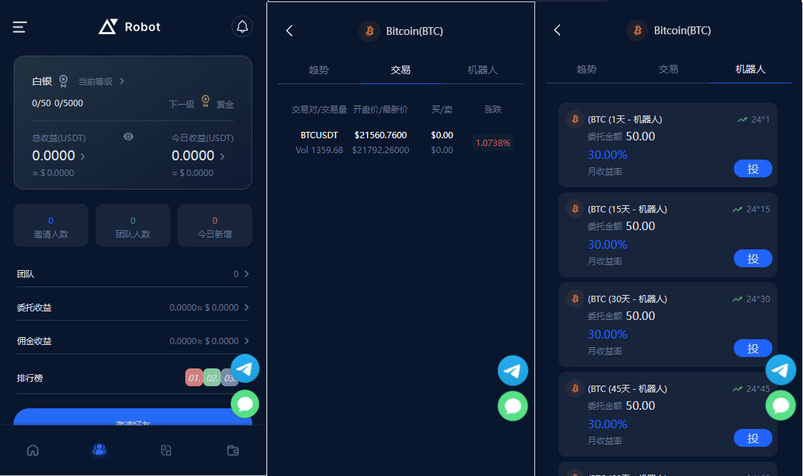 A2069五国语言收益理财BTC虚拟币质押定期存币系统源码_加密货币机器人量化交易系统_内附搭建教程