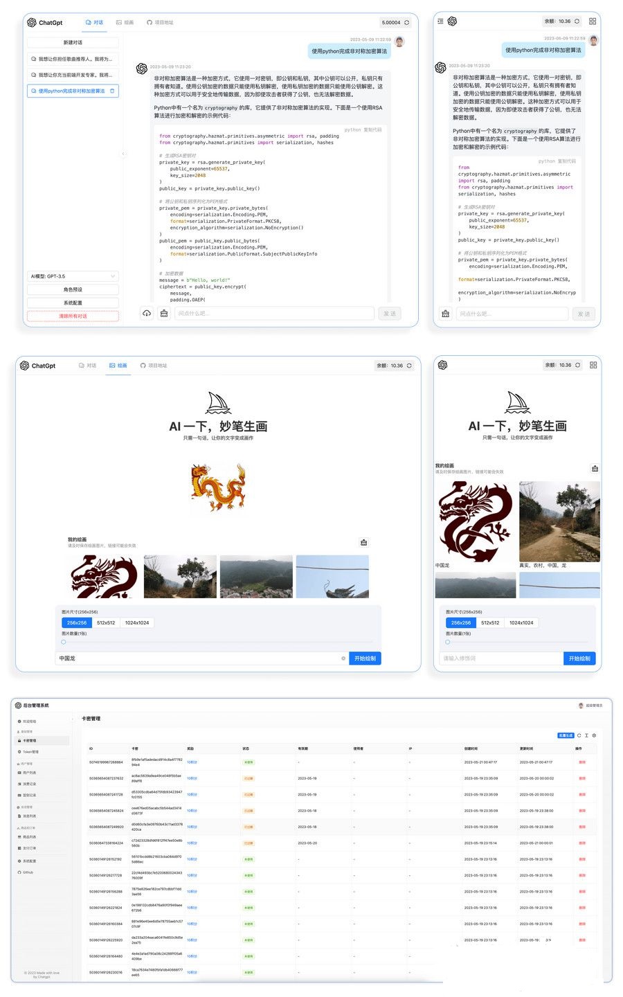 ChatGPT 3.5+4.0 + DALL-E版本源码下载 包含卡密充值功能 附安装教程
